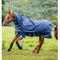 Couverture Horseware Amgio 1200D Plus Turnout Bundle 50g 100g et 200g Marine / gris titane / argent Bleu marine