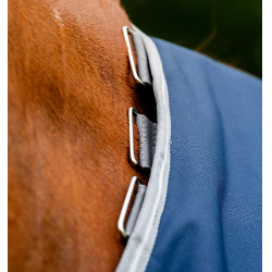 Couverture Horseware Amgio 1200D Plus Turnout Bundle 50g 100g et 200g Marine / gris titane / argent Bleu marine