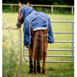 Couverture Horseware Amgio 1200D Plus Turnout Bundle 50g 100g et 200g Marine / gris titane / argent Bleu marine