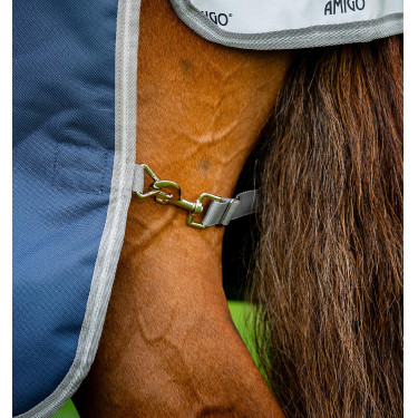 Couverture Horseware Amgio 1200D Plus Turnout Bundle 50g 100g et 200g Marine / gris titane / argent Bleu marine