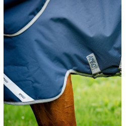 Couverture Horseware Amgio 1200D Plus Turnout Bundle 50g 100g et 200g Marine / gris titane / argent Bleu marine