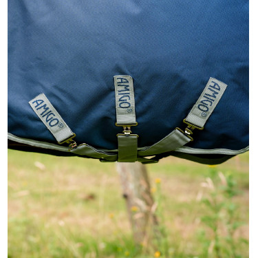 Couverture Horseware Amgio 1200D Plus Turnout Bundle 50g 100g et 200g Marine / gris titane / argent Bleu marine