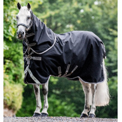 Couverture Horseware Amgio 1200D Plus Turnout Bundle 50g 100g et 200g Noir / gris titane / argent