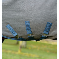 Horseware Rhino HexStop Plus Turnout 0g-deken Grijs / indigo / marineblauw Horseware Rhino HexStop Plus Turnout 0g-deken Grijs / indigo / marineblauw