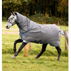 Horseware Rhino HexStop Plus Turnout 0g-deken Grijs / indigo / marineblauw Horseware Rhino HexStop Plus Turnout 0g-deken Grijs / indigo / marineblauw
