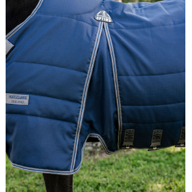 Couverture d'écurie Horseware Rambo® Optimo 400g Marine / orage / gris argent Bleu marine Couverture d'écurie Horseware Rambo® Optimo 400g Marine / orage / gris argent Bleu marine