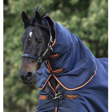 Halsstuk Horseware 50g voor deken Rambo Supreme Marineblauw / oranje