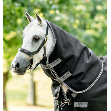 Couvre-cou Horseware 50g pour couverture Rambo Supreme Noir / orage / gris argent