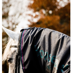 Couverture pour monter Horseware Rambo Mack in a Sack Marine / bordeaux Bleu