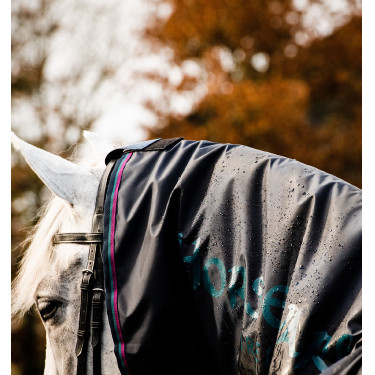 Deken voor het rijden Horseware Rambo Mack in a Sack Marine / bordeaux Blauw