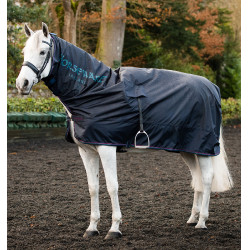 Deken voor het rijden Horseware Rambo Mack in a Sack Marine / bordeaux Blauw
