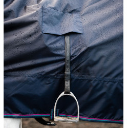 Deken voor het rijden Horseware Rambo Mack in a Sack Marine / bordeaux Blauw