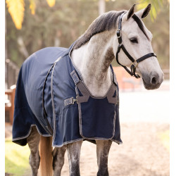 Boxdeken Horseware Rambo Optimo 0g Marine / onweer / zilvergrijs Marineblauw