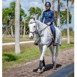 Couvre-reins Horseware anti-mouches Fluo Amigo Flyrider 0g Argent / gris titanium / argent