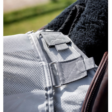Couvre-reins Horseware anti-mouches Fluo Amigo Flyrider 0g Argent / gris titanium / argent