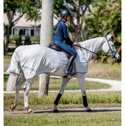 Couvre-reins Horseware anti-mouches Fluo Amigo Flyrider 0g Argent / gris titanium / argent