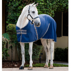Couverture de box Horseware Rambo doublure microfibre Marine / orage / gris argent Bleu marine Couverture de box Horseware Rambo doublure microfibre Marine / orage / gris argent Bleu marine