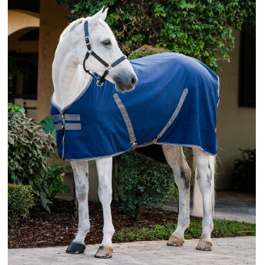 Couverture de box Horseware Rambo doublure microfibre Marine / orage / gris argent Bleu marine Couverture de box Horseware Rambo doublure microfibre Marine / orage / gris argent Bleu marine
