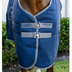 Boxdeken Horseware Rambo 100g Marine / onweer / zilvergrijs Marineblauw