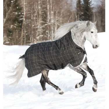 Couverture Horseware Rhino Wug Vari-Layer 450g 1000D Noir / carreaux blanc gris