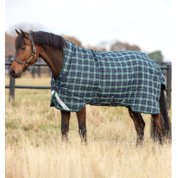 Couverture Horseware Rhino Wug 100g 1000D Vert à carreaux / marine Couverture Horseware Rhino Wug 100g 1000D Vert à carreaux / marine