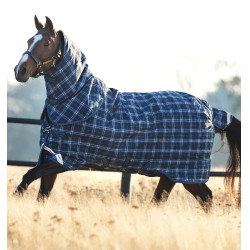 Horseware Rhino Plus Turnout 0g Deken Marine met ruitjes / indigo Marineblauw Horseware Rhino Plus Turnout 0g Deken Marine met ruitjes / indigo Marineblauw