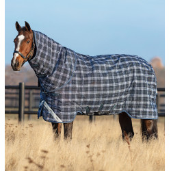 Horseware Rhino Plus Turnout 0g Deken Marine met ruitjes / indigo Marineblauw Horseware Rhino Plus Turnout 0g Deken Marine met ruitjes / indigo Marineblauw