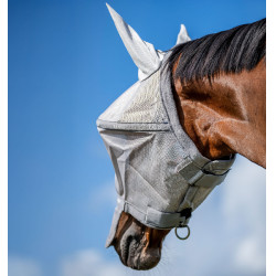 Masque anti-mouches Horseware Rambo Plus Argent / gris titanium / argent