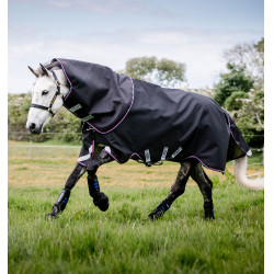 Horseware Rambo Supreme Turnout Vari-layer 1680D 250g deken Marine / bordeaux Blauw