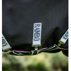 Horseware Rambo Supreme Turnout Vari-layer 1680D 250g deken Marine / bordeaux Blauw