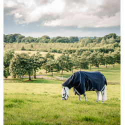 Couverture Horseware Rambo Supreme 1680D Turnout 0g Marine / orage / gris argent Bleu marine