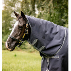 Couvertures Horseware Rambo Optimo 3 en 1 Split Technologie 1000D Marine / orage / gris argent Bleu marine