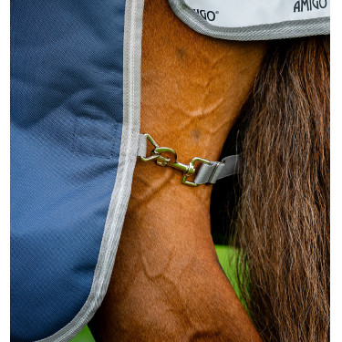 Horseware Amigo® Bravo 12 Plus 250g 1200D deken Marine / grijs titanium / zilver Marineblauw