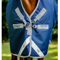 Couverture Horseware High Neck Amigo® Bravo 12 Original 250g 1200D Marine / gris titanium / argent Bleu marine