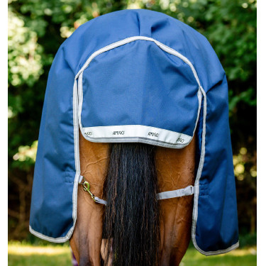 Couverture Horseware High Neck Amigo® Bravo 12 Original 250g 1200D Marine / gris titanium / argent Bleu marine