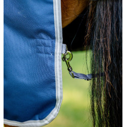 Couverture Horseware High Neck Amigo® Bravo 12 Original 250g 1200D Marine / gris titanium / argent Bleu marine