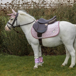 Tapis de selle Kentucky Tête de Licorne Pailleté Rose pâle Tapis de selle Kentucky Tête de Licorne Pailleté Rose pâle