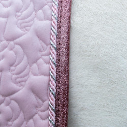 Tapis de selle Kentucky Tête de Licorne Pailleté Rose pâle Tapis de selle Kentucky Tête de Licorne Pailleté Rose pâle