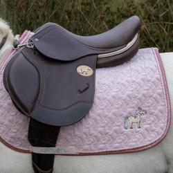 Tapis de selle Kentucky Tête de Licorne Pailleté Rose pâle Tapis de selle Kentucky Tête de Licorne Pailleté Rose pâle