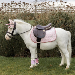 Tapis de selle Kentucky Tête de Licorne Pailleté Rose pâle Tapis de selle Kentucky Tête de Licorne Pailleté Rose pâle
