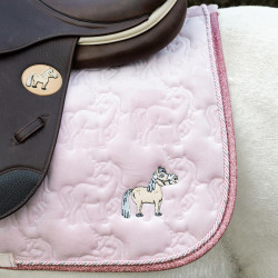 Tapis de selle Kentucky Licorne Pailleté Rose pâle