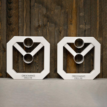 Cavaletti aluminium Square Grooming Deluxe by Kentucky par 2 Blanc