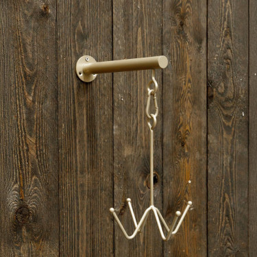 Porte-bridon Grooming Deluxe 4 branches fixation murale Or