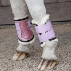 Guêtres Turnout Kentucky mouton Vegan paillettes de licorne Vieux rose