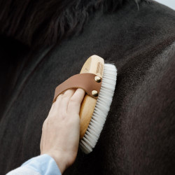 Zachte borstel met zachte haren small Grooming Deluxe Natuurlijk Bruin