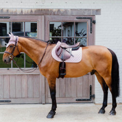 Tapis onion quilt rubber logoo jumping Kentucky Rose clair