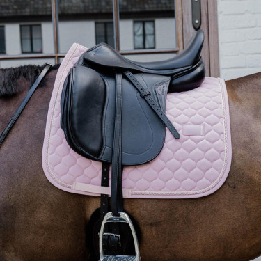 Tapis onion quilt rubber logoo dressage Kentucky Rose clair Tapis onion quilt rubber logoo dressage Kentucky Rose clair