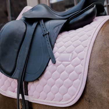 Tapis onion quilt rubber logoo dressage Kentucky Rose clair Tapis onion quilt rubber logoo dressage Kentucky Rose clair