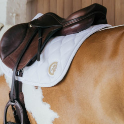 Tapis de selle Kentucky Wave Jumping Blanc