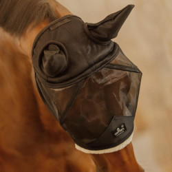 Masques anti-mouches Kentucky Skin Friendly avec oreilles Noir